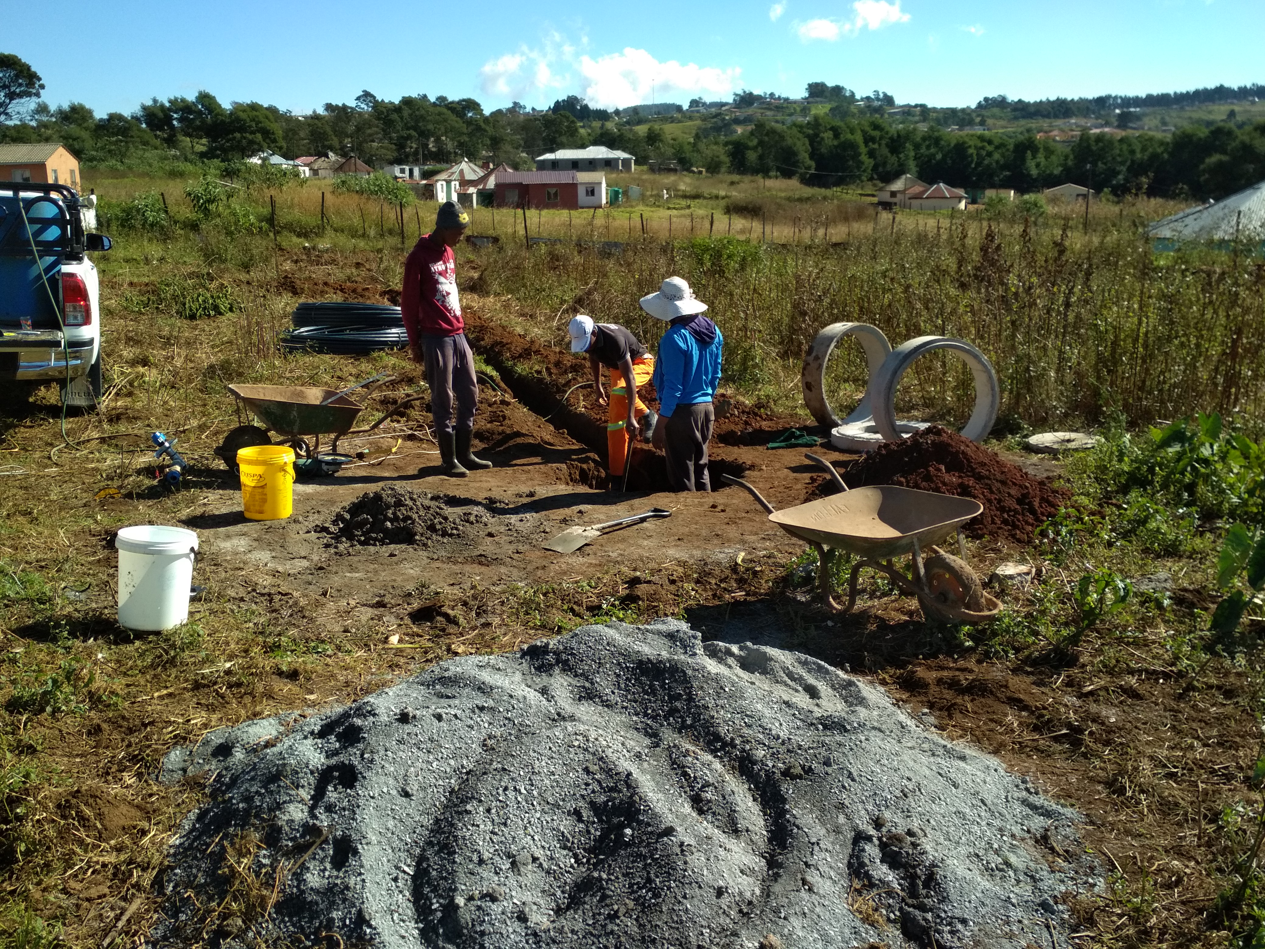 Ndoyenk Technology borehole water installation civil work.