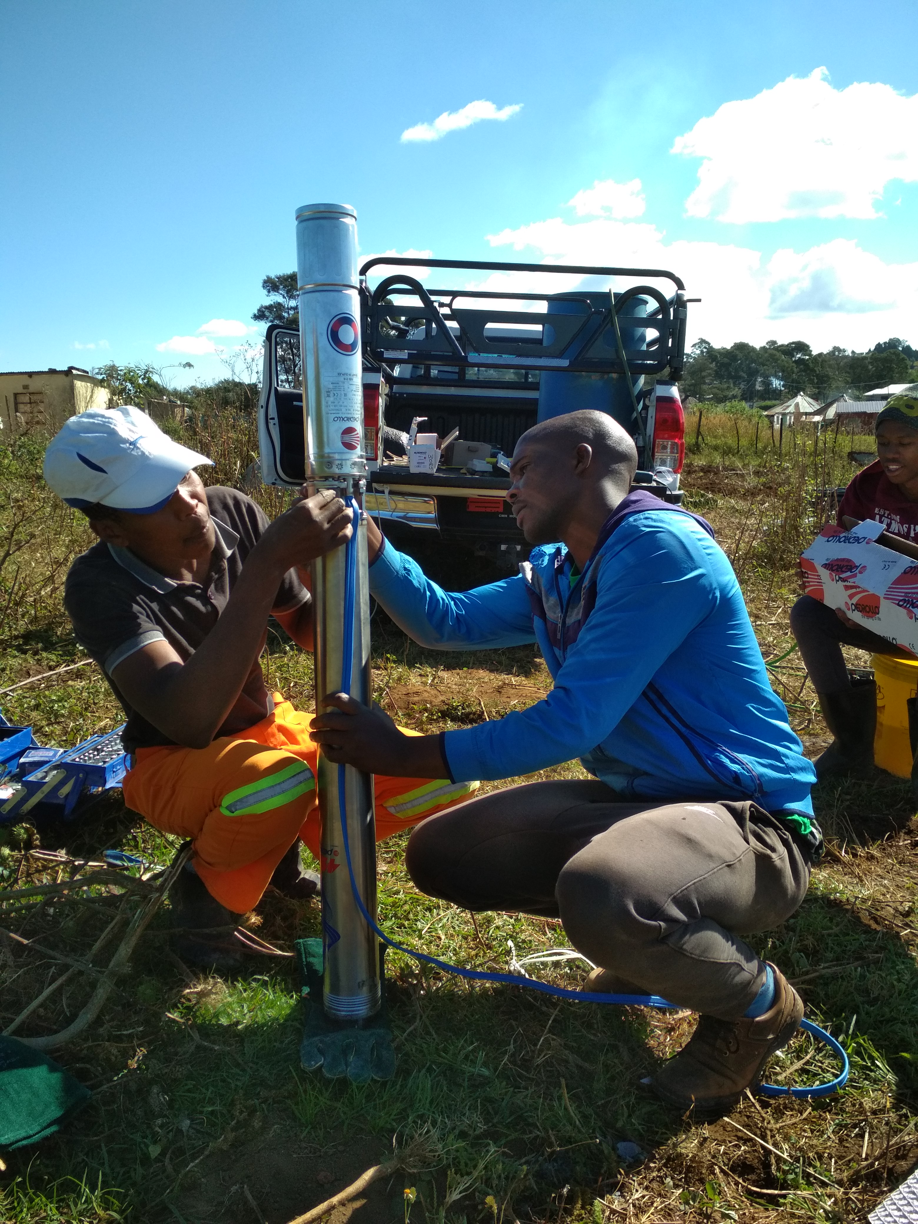 Ndoyenk Technology borehole water piping and instrumentation to ensure supply of drinking water.